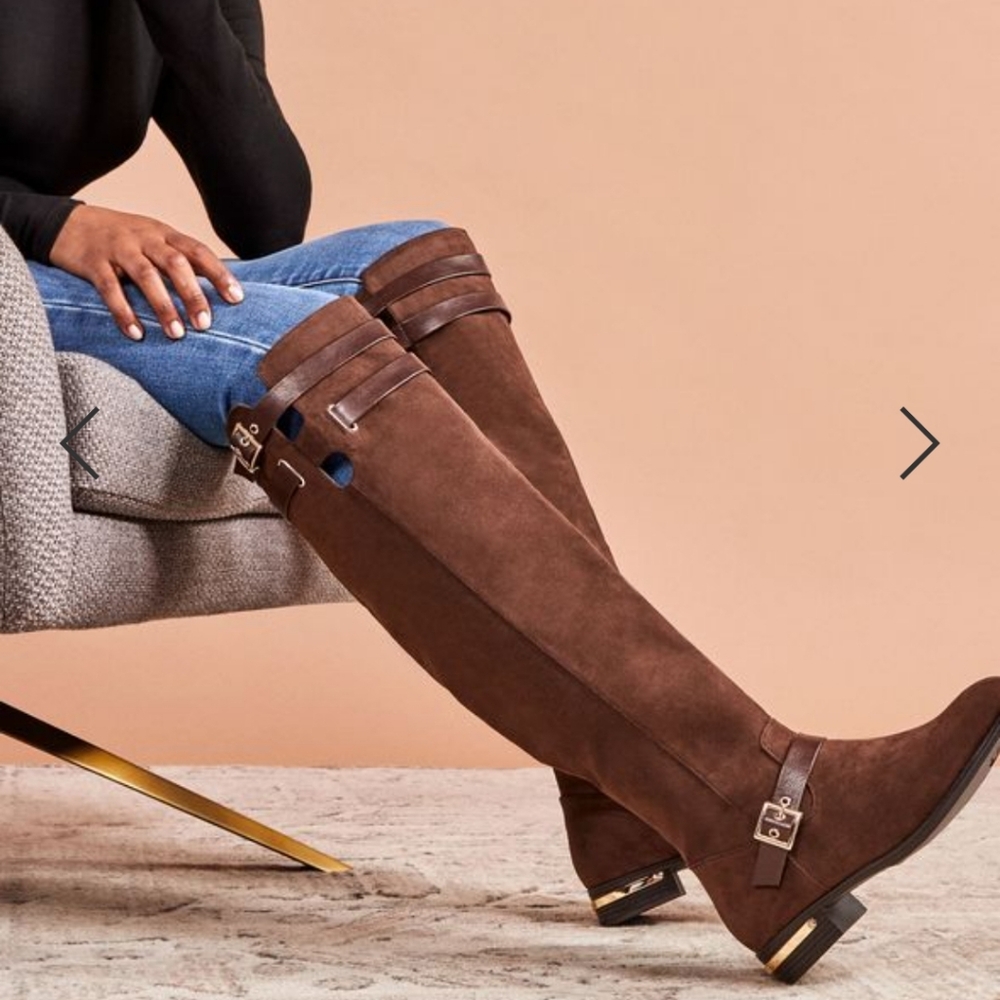Brown riding boots